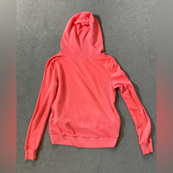 VS PINK Orange Slouchy Pullover Hoodie, Size Small - Picture 2 of 7